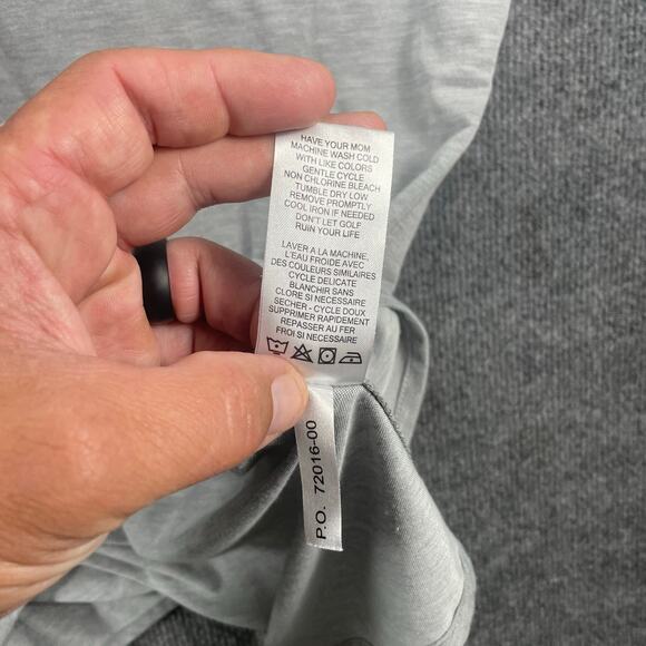 Travis Mathew Button Down OU Golf Shirt Men's Large Gray Long Sleeve Stretch - Picture 10 of 12